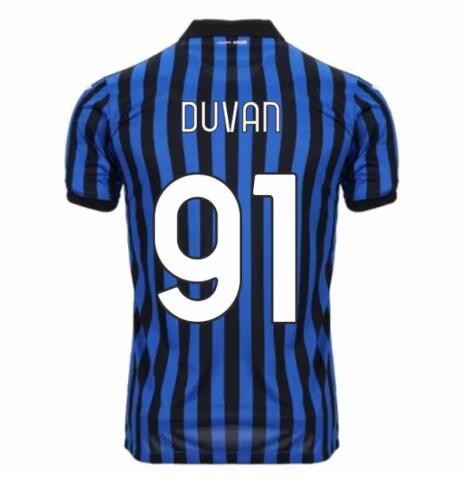 Atalanta BC Home Kit Soccer Jersey DUVAN 91 2020/21